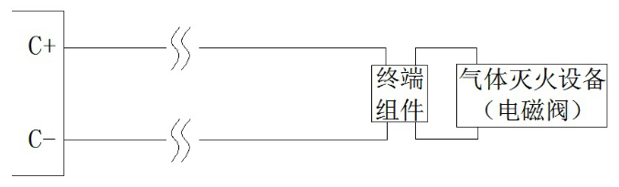JBF5016黑龙江气体灭火控制器喷洒启动输出接线示意图